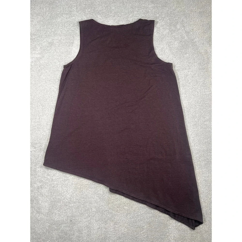 Bryn Walker Womens Large‎ Brown Asymmetrical Hem Sleeveless Tank Top USA Made